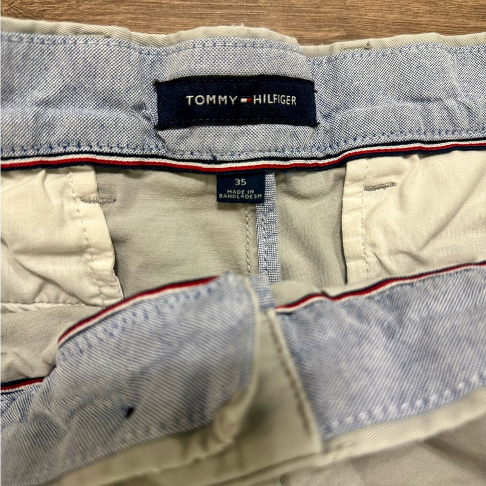 Tommy Hilfiger Men's Light Tan Flat Front Shorts - Picture 4 of 11